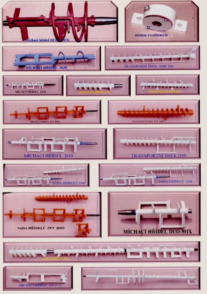 Míchací zařízení - Míchací hřídele